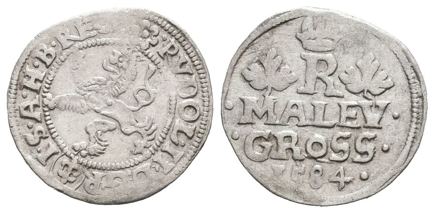 Malý groš 1584, Praha-Ercker, HN.20a (opis 6c), pěkná zachovalost, lehce ned. — 1