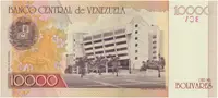 Venezuela, 10.000 Bolivares 2002, anulát - MUESTRA SIN VALOR, P.85cs - fotografie 2