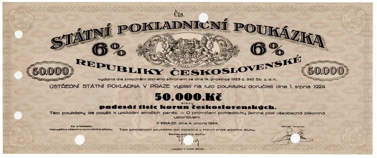 Státní pokladniční poukázky, 1919 - 1939 — 1