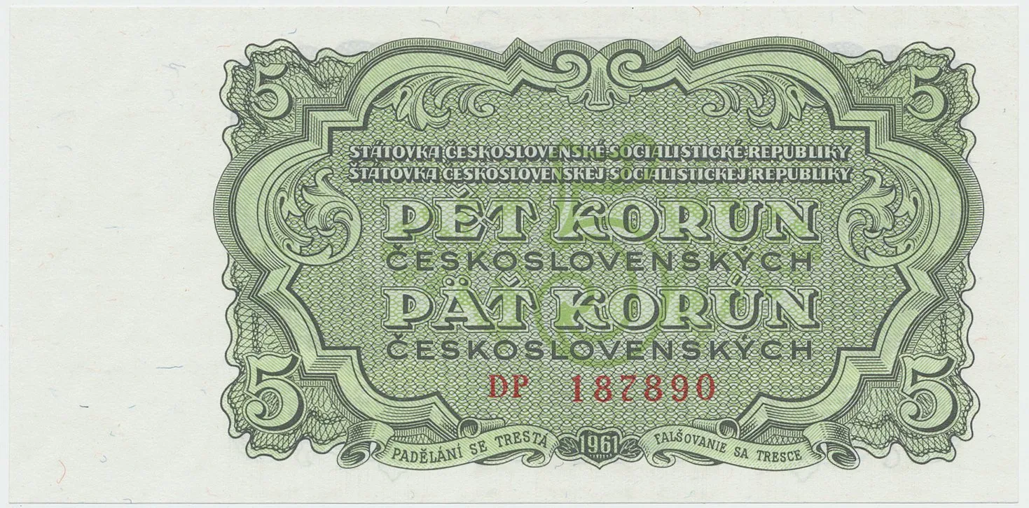Československo, 5 Koruna 1961, série DP, Hej.99a