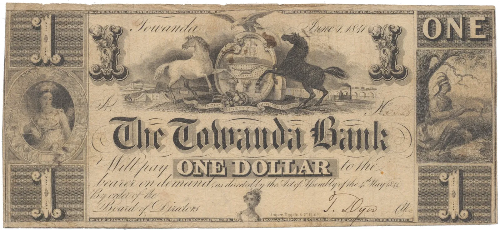 USA - Pensylvánie, 1 Dollar 1841