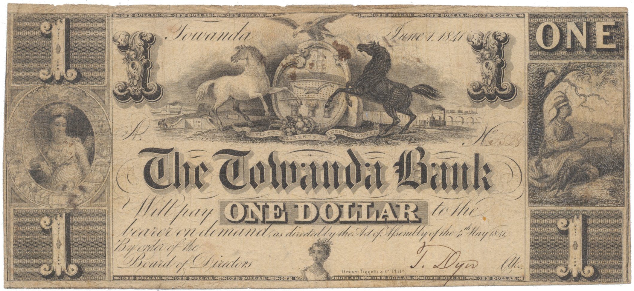 USA - Pensylvánie, 1 Dollar 1841