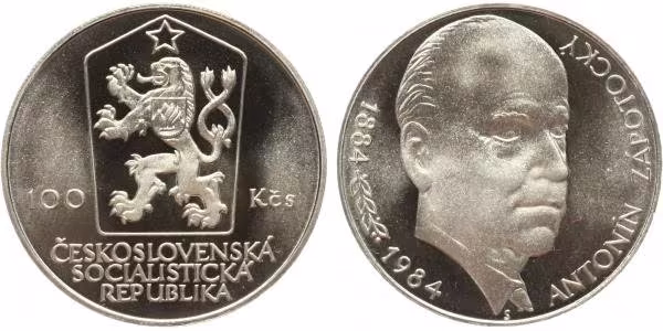100 Kčs 1984 - Antonín Zápotocký, PROOF