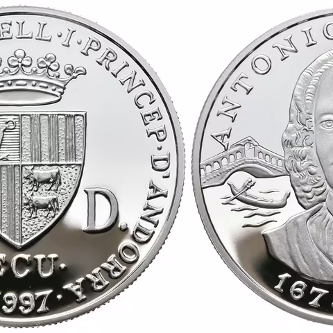 10 Diners 1997 - Antonia Vivaldi, Ag 0,925 (31,47 g), PROOF, KM.133