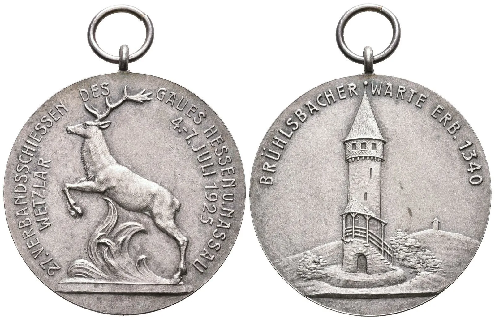 AR Medaile 1925 - 27. Spolkové střelby župy Hessen-Nassau. — 1
