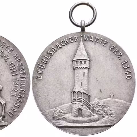 AR Medaile 1925 - 27. Spolkové střelby župy Hessen-Nassau.
