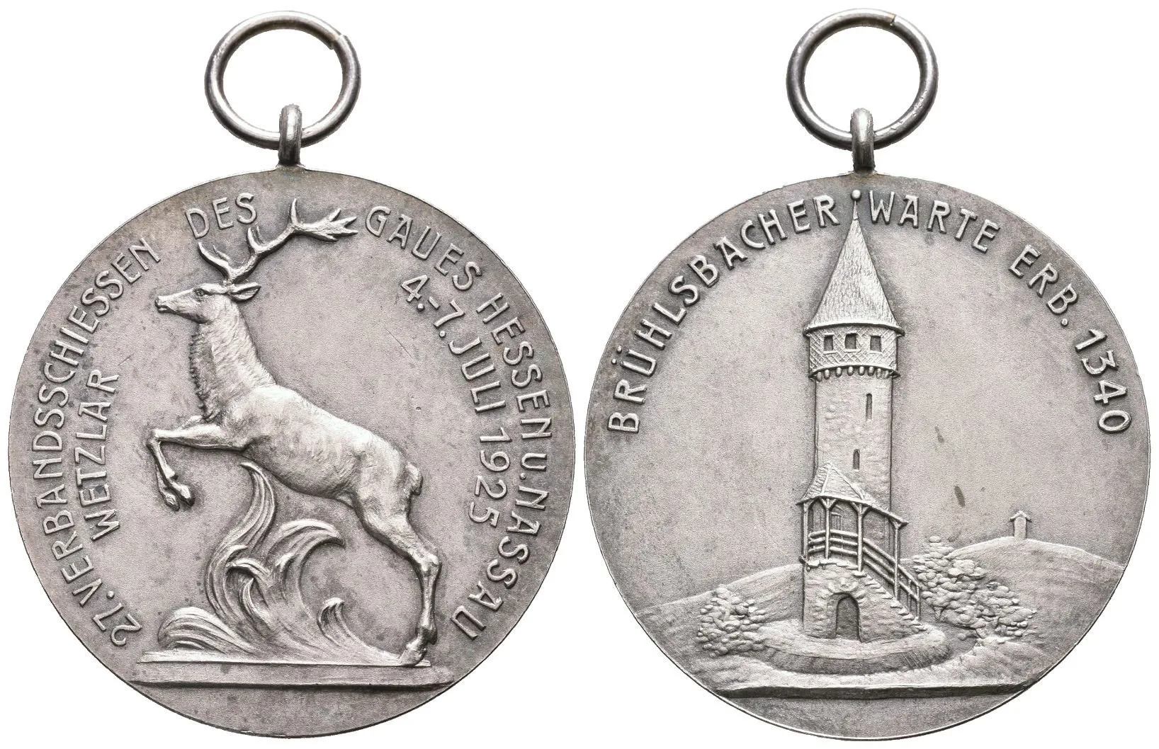 AR Medaile 1925 - 27. Spolkové střelby župy Hessen-Nassau. — 1
