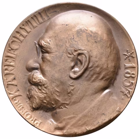 AE Medaile 1917 - Karel Chytil, historik umění - k 60 narozeninám. Poprsí zleva, opis /