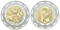 AV Medaile 1999 (V. Oppl) - Zavedení Euroměny, Karel Čapek. Au 0,986 (6,22 g), Ag 0,959 (6,04 g) — 1
