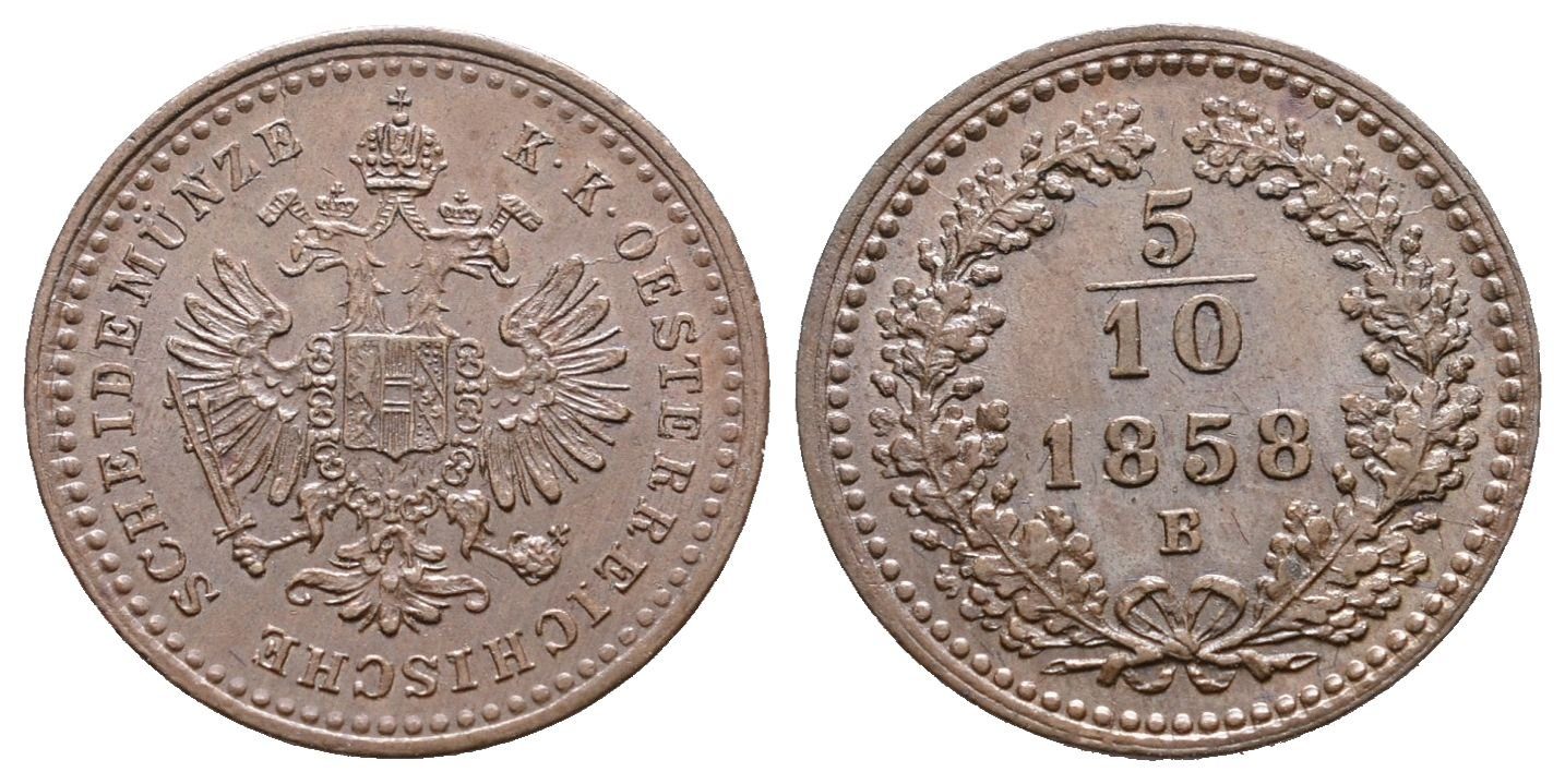 5/10 Krejcar 1858 B