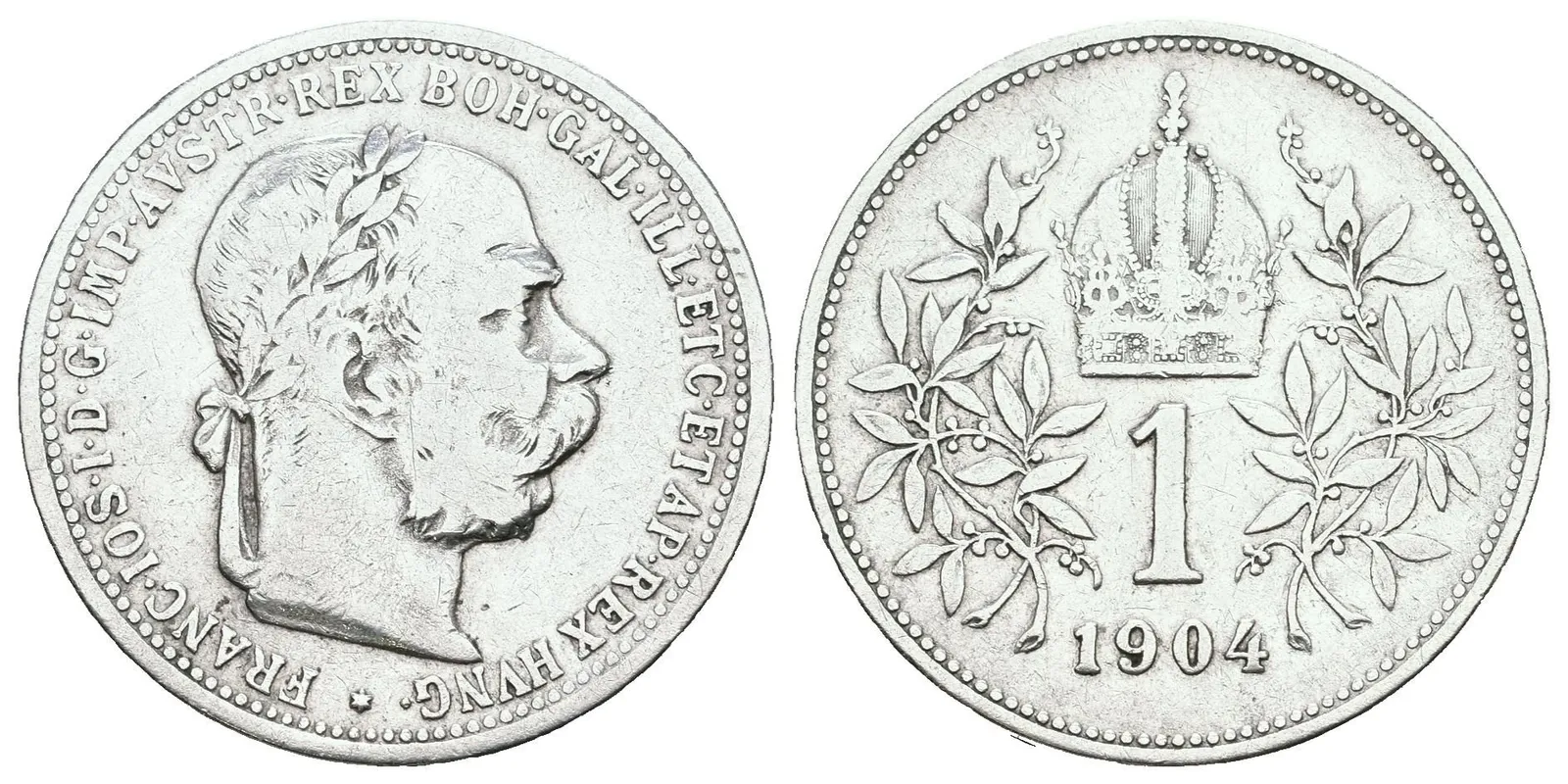 1 Koruna 1904, oběhová zachovalost — 1