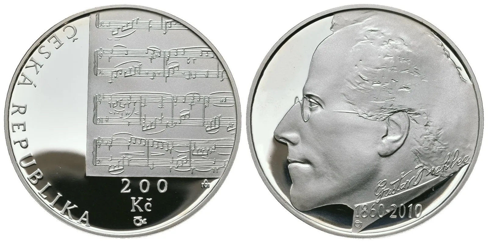 200 Kč 2010 - Gustav Mahler, PROOF