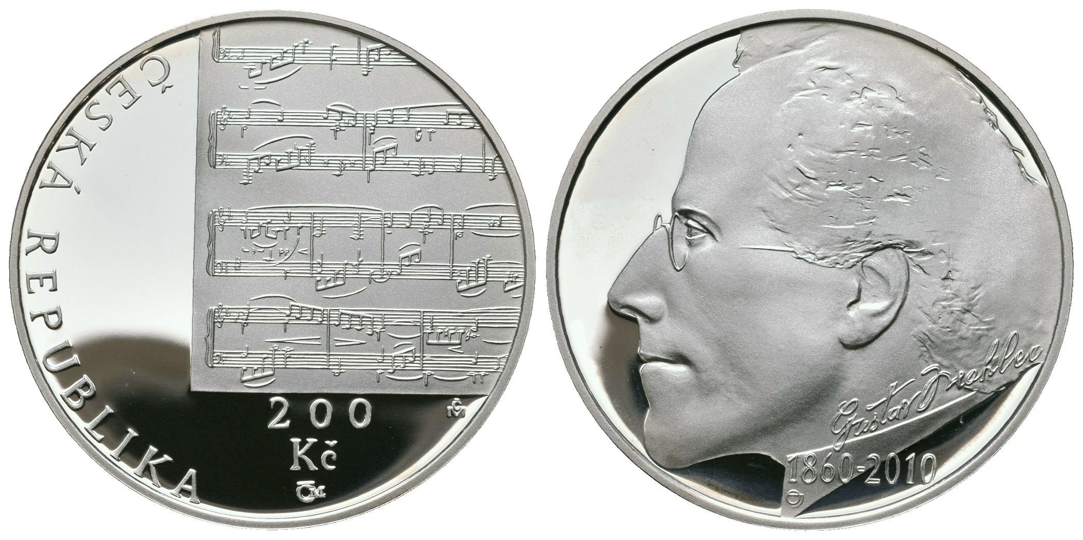 200 Kč 2010 - Gustav Mahler, PROOF