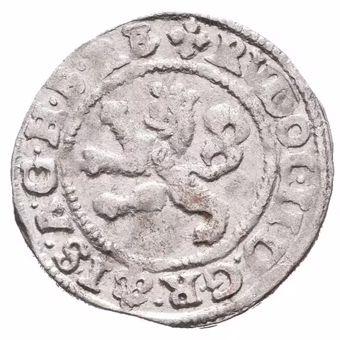 Malý groš 1590, Praha-Ercker, HN.21 (opis 7b), velmi pěkná zachovalost, patina