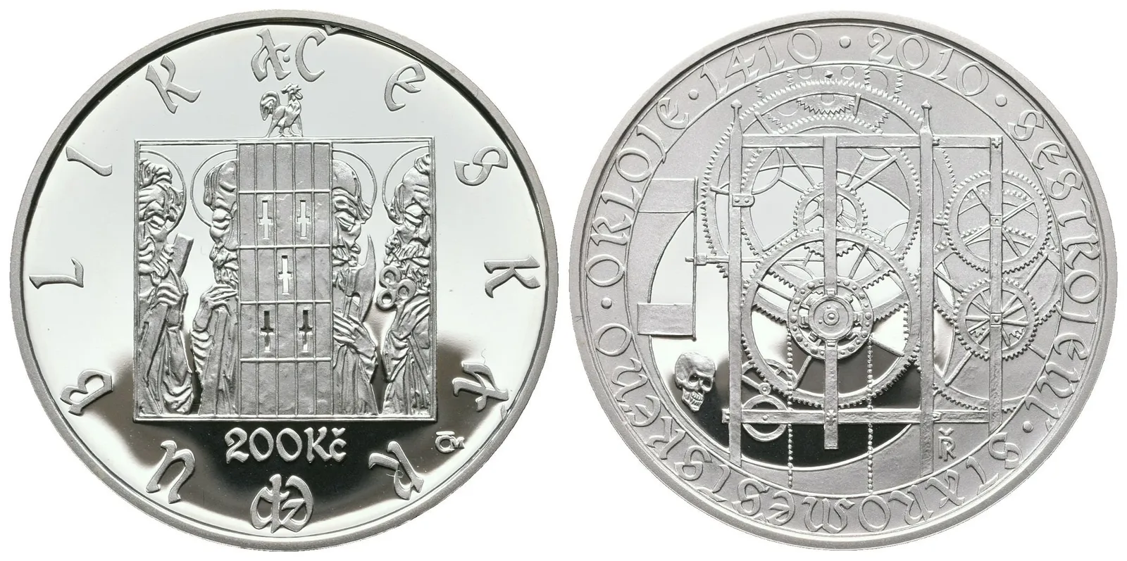 200 Kč 2010 - Sestrojení Staroměstkého orloje, PROOF