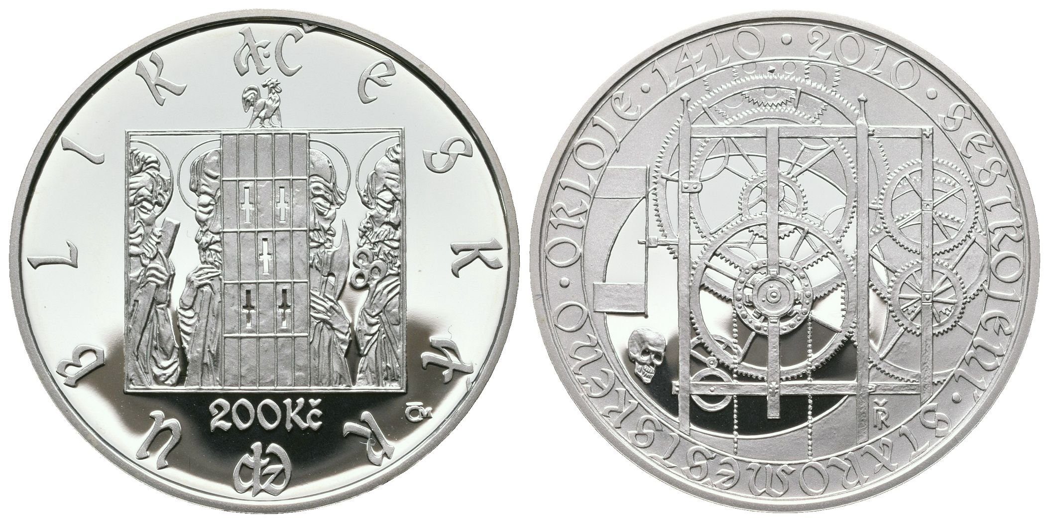 200 Kč 2010 - Sestrojení Staroměstkého orloje, PROOF