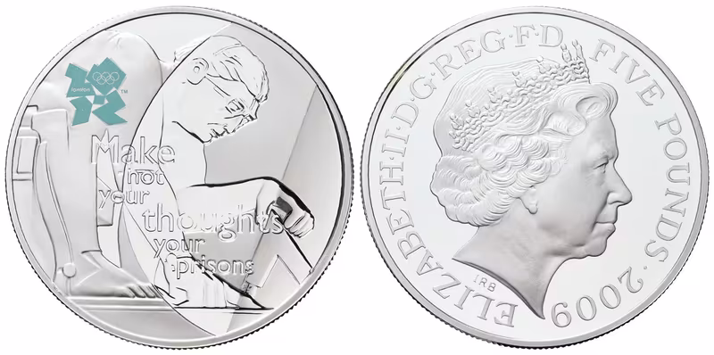 Velká Británie, 5 liber 2009  OH Londýn - Isaac Newton