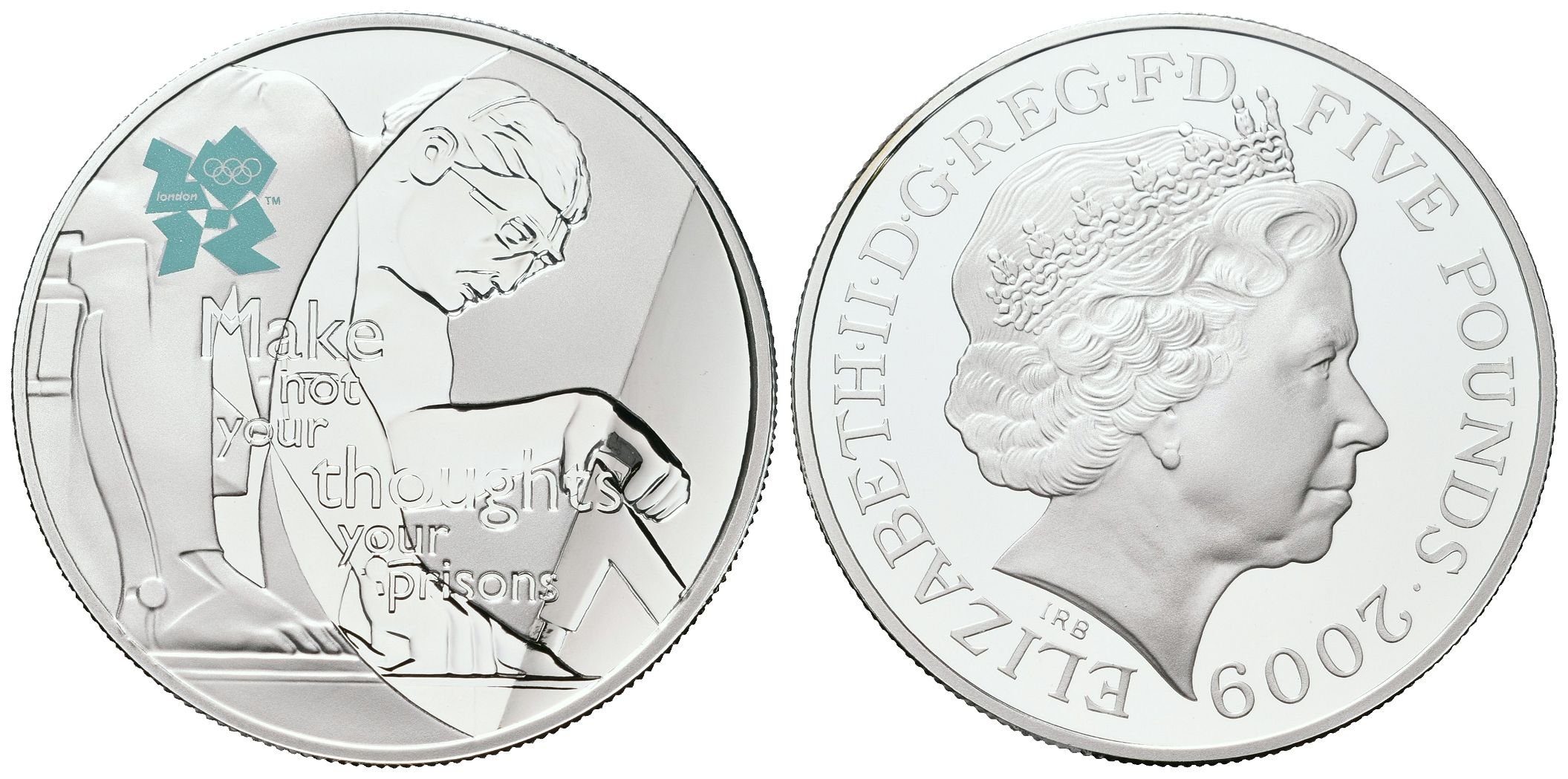 Velká Británie, 5 liber 2009  OH Londýn - Isaac Newton