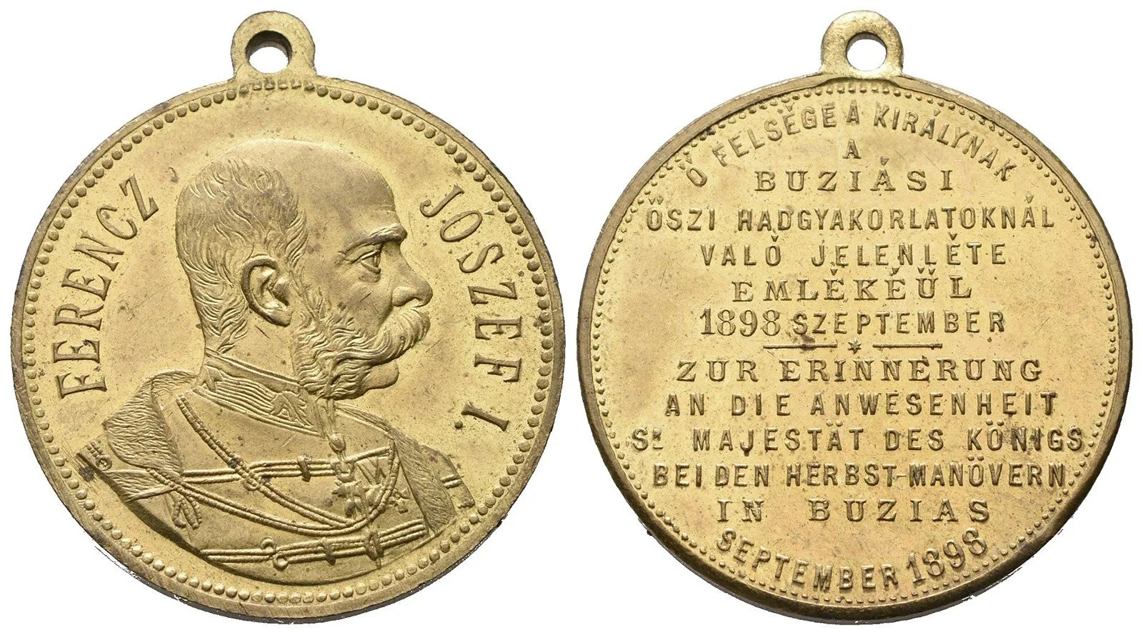 František Josef I., medaile vojenských manévrů — 1