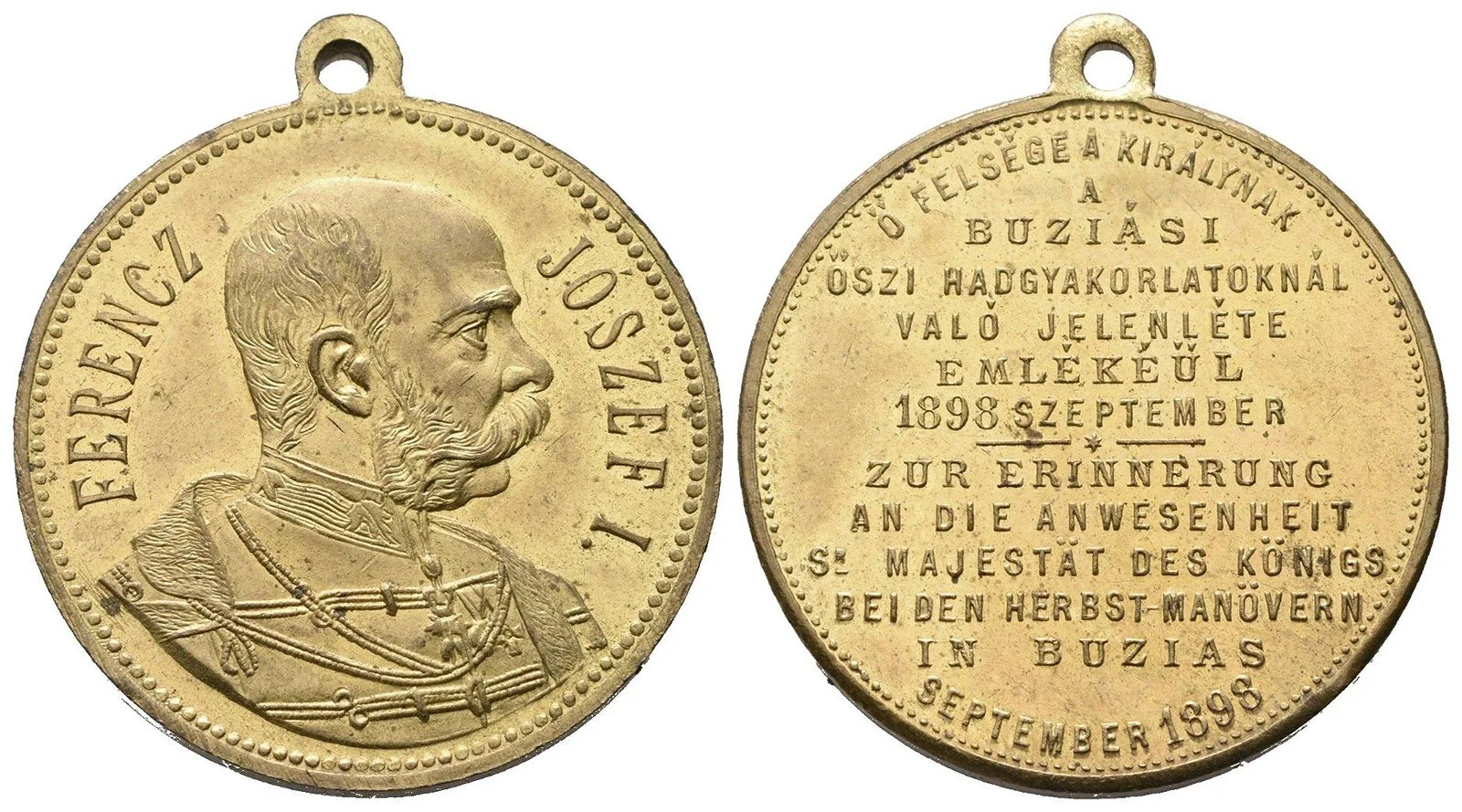 František Josef I., medaile vojenských manévrů — 1