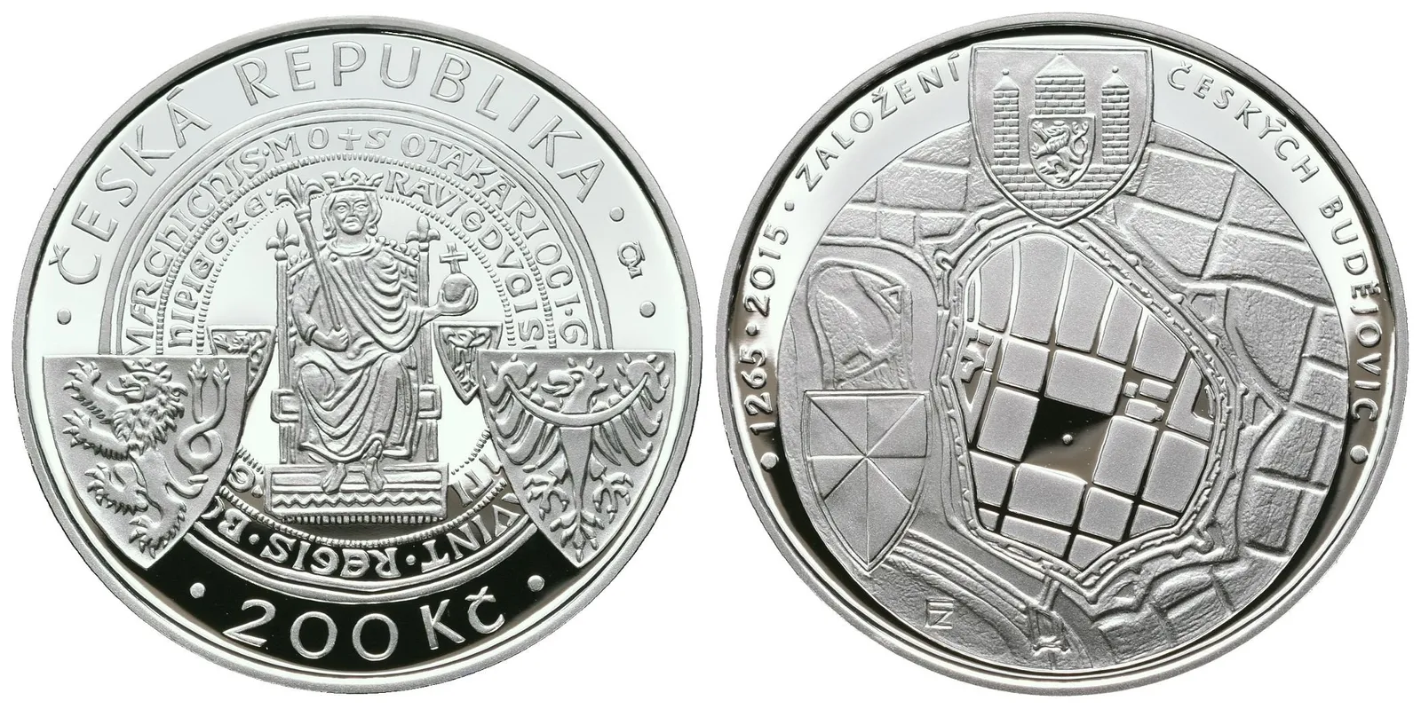 200 Kč 2015 - České Budějovice, PROOF - bez certifikátu
