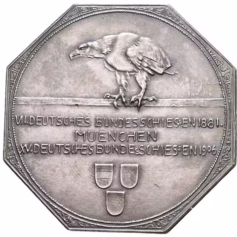 AR Medaile 1906 - XV. Jubilejní německé spolkové střelby v Mnichově.