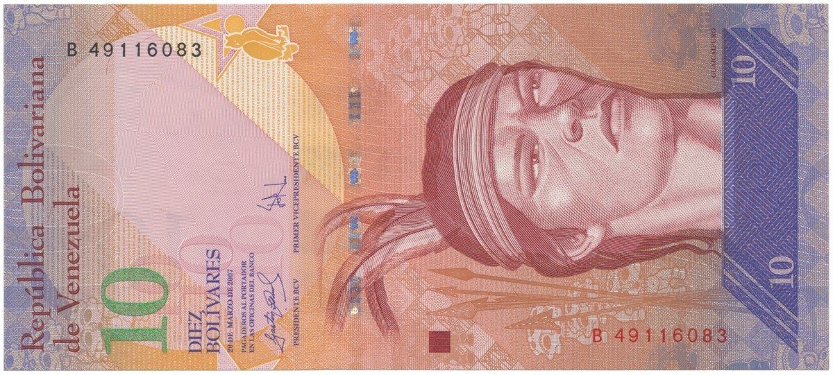 Venezuela, 10 Bolivares 2007, P.90a