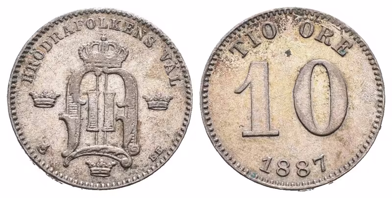 Švédsko, 10 Öre 1887