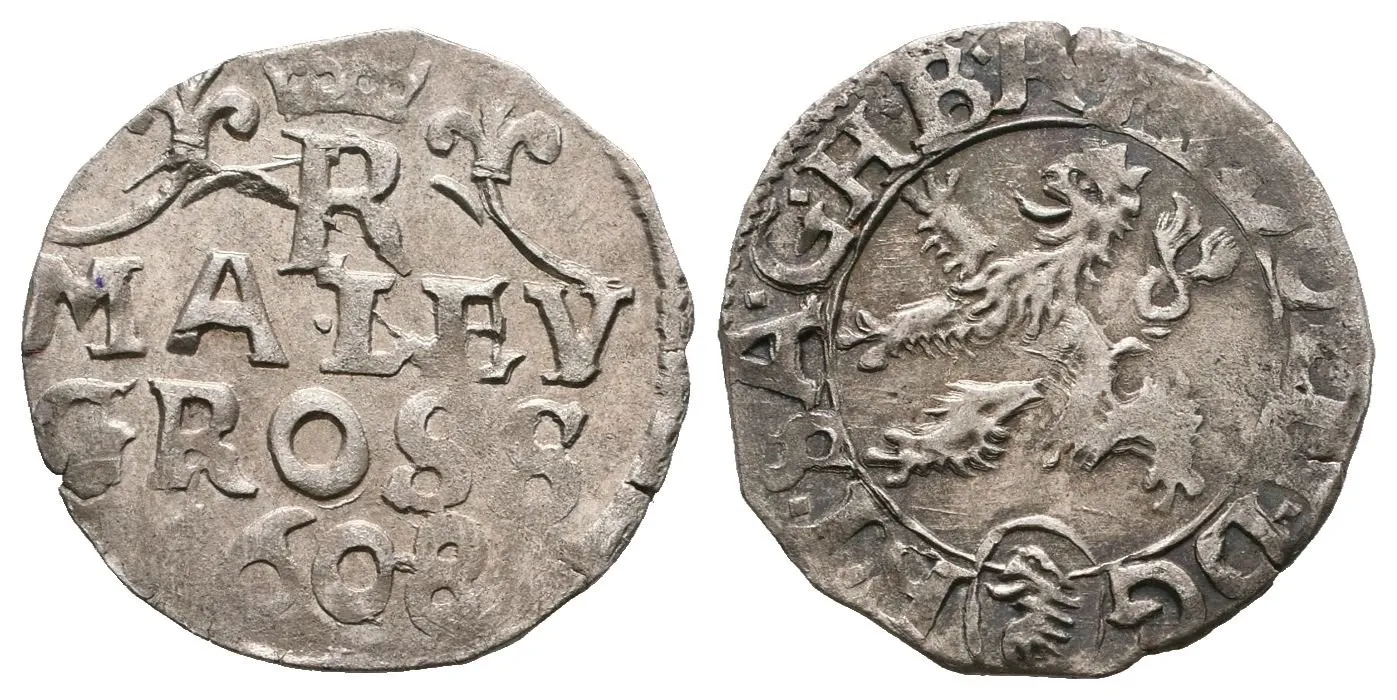 Rudolf II., Malý groš 1608, Kutná Hora