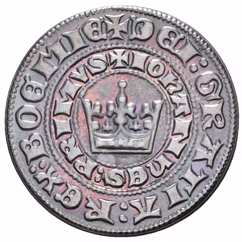 AR Medaile 1995 - Replika Pražského groše Jana Lucemburského, Ag 0,999, 26 mm (3,81 g),
