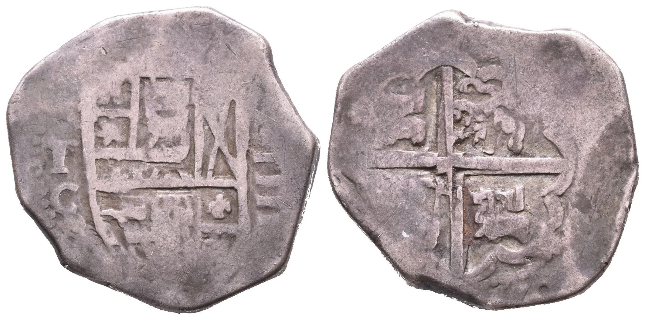 4 Reales (1606 - 1612), Toledo, Cob type, KM.36.3, pěkná zachovalost a — 1