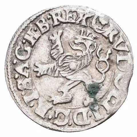 Malý groš 1593, Jáchymov-Hofmann, HN.8b (opis 7c), pěkná zachovalost, patina na Av.,