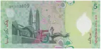 Malajsie, 5 Ringgit (2004), plastová, P.47 - fotografie 2