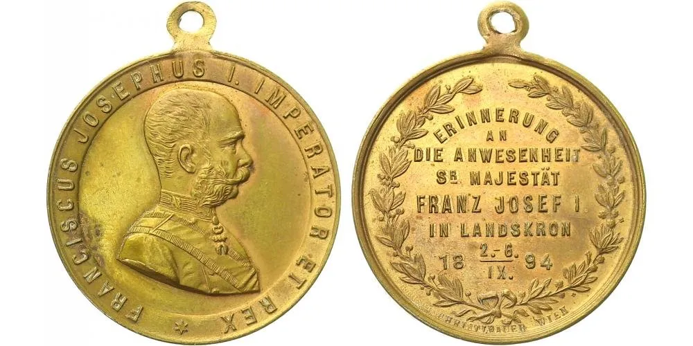 František Josef I., medaile na návštěvu a přítomnost císaře — 1