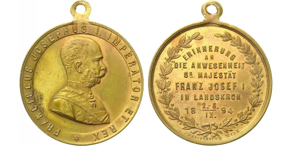 František Josef I., medaile na návštěvu a přítomnost císaře — 1