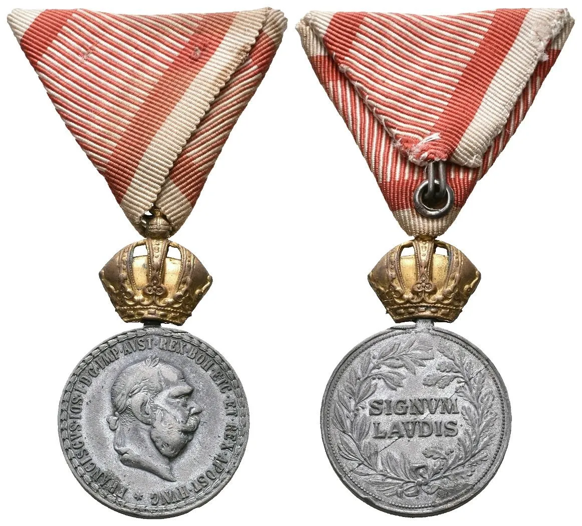 Signum Laudis, stříbrná medaile, válečný kov