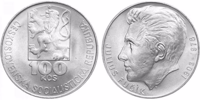 100 Kčs 1978 - Július Fučík