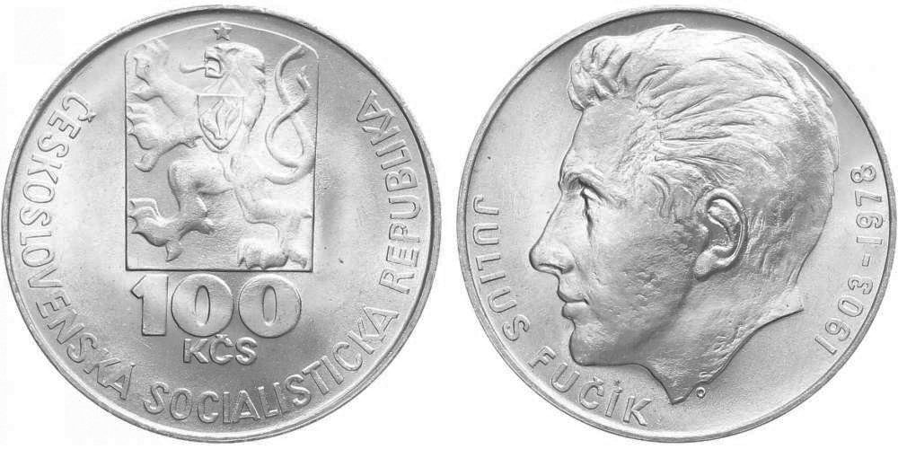 100 Kčs 1978 - Július Fučík