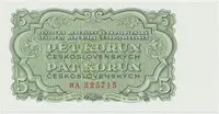 Československo, 5 Koruna 1953, tisk Praha, série HA, Hej.91b1