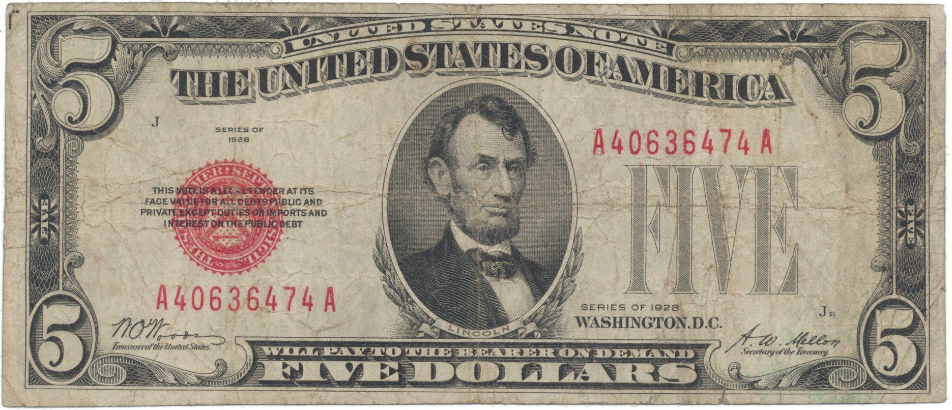 USA, 5 Dollars 1928, Pick.379