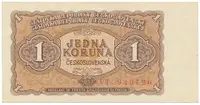 Československo, 1 Koruna 1953, tisk Praha, série VT, Hej.89b1