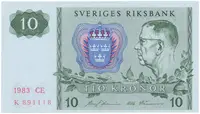 Švédsko, 10 Kronor 1983, P.52e
