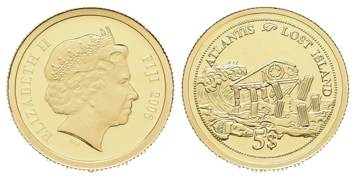 5 dolarů - 2006 - Au 1,25 g - 0,585 - Atlantida