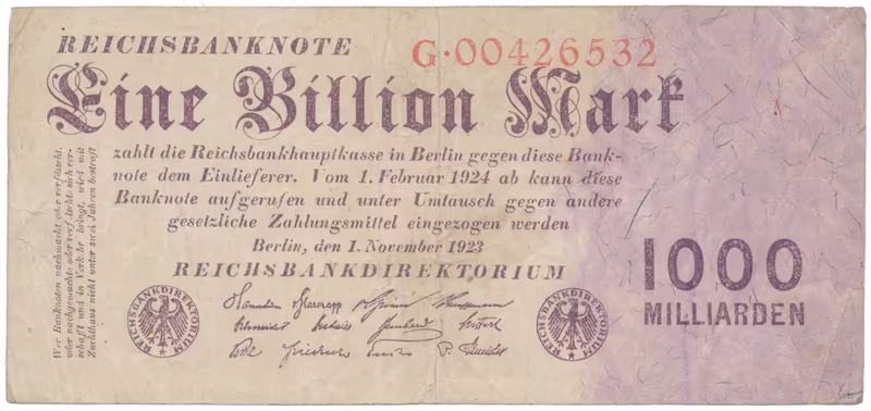 Německo, 1 Billion Mark 1923, Ro.126a