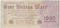 Německo, 1 Billion Mark 1923, Ro.126a