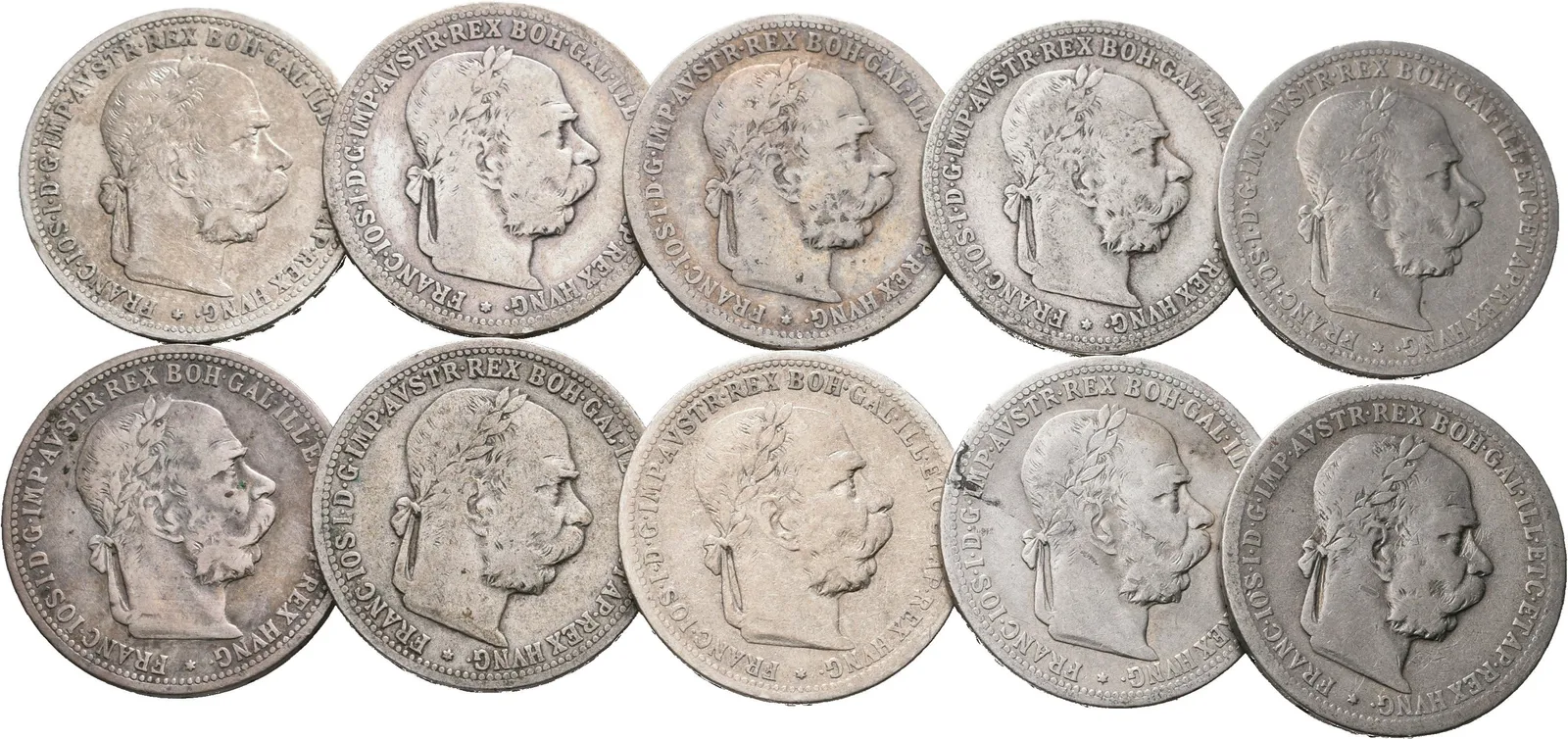 1 Koruna 1898, 10 kusů