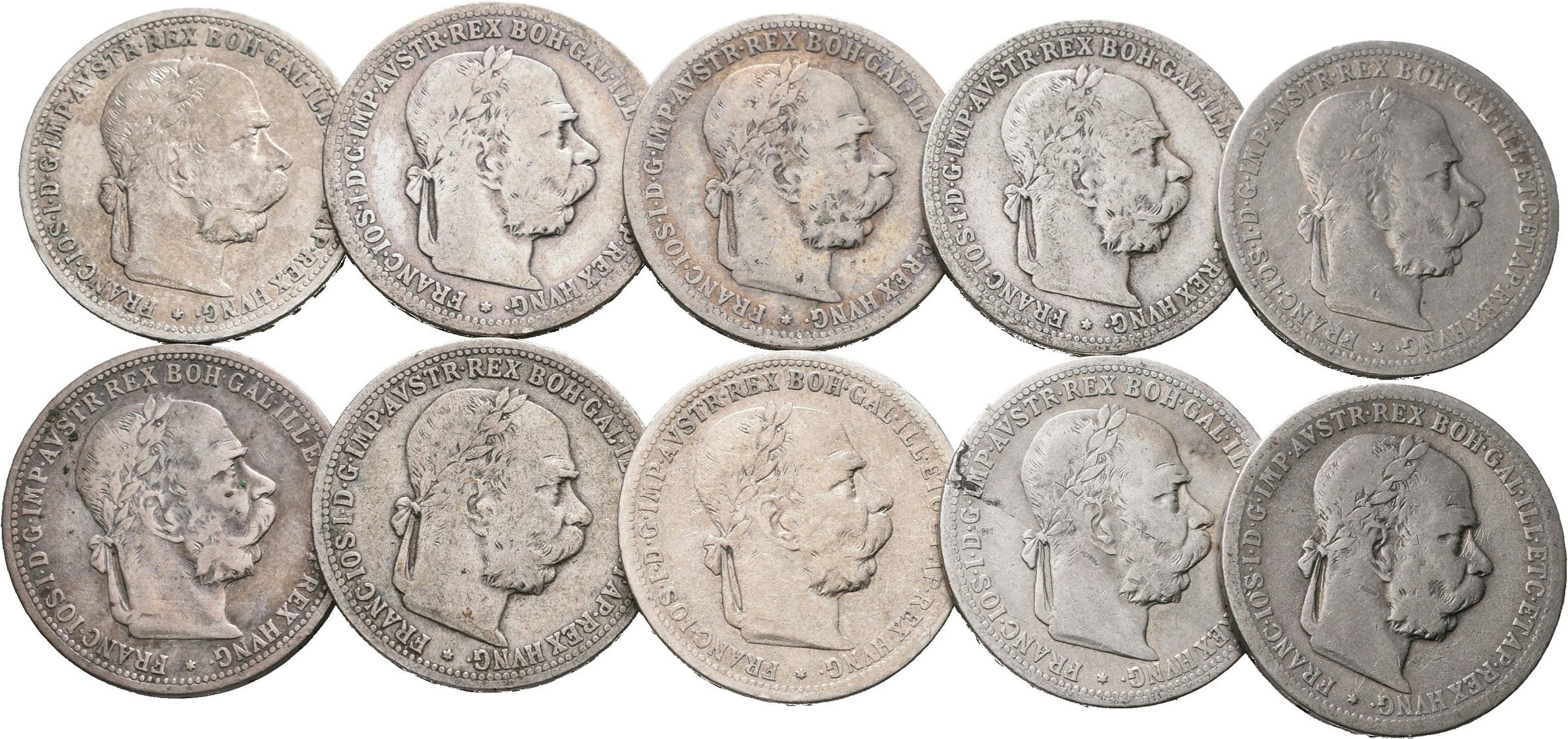 1 Koruna 1898, 10 kusů