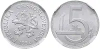 5 Koruna 1952 - nevydaná, etue NGC, hodnocení MS 63, luxusní zachovalost_R! — 1