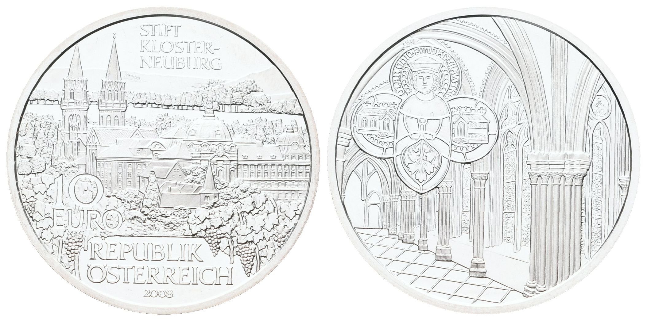 Rakousko, 10 Euro 2008 - Klášter Klosterneubrug