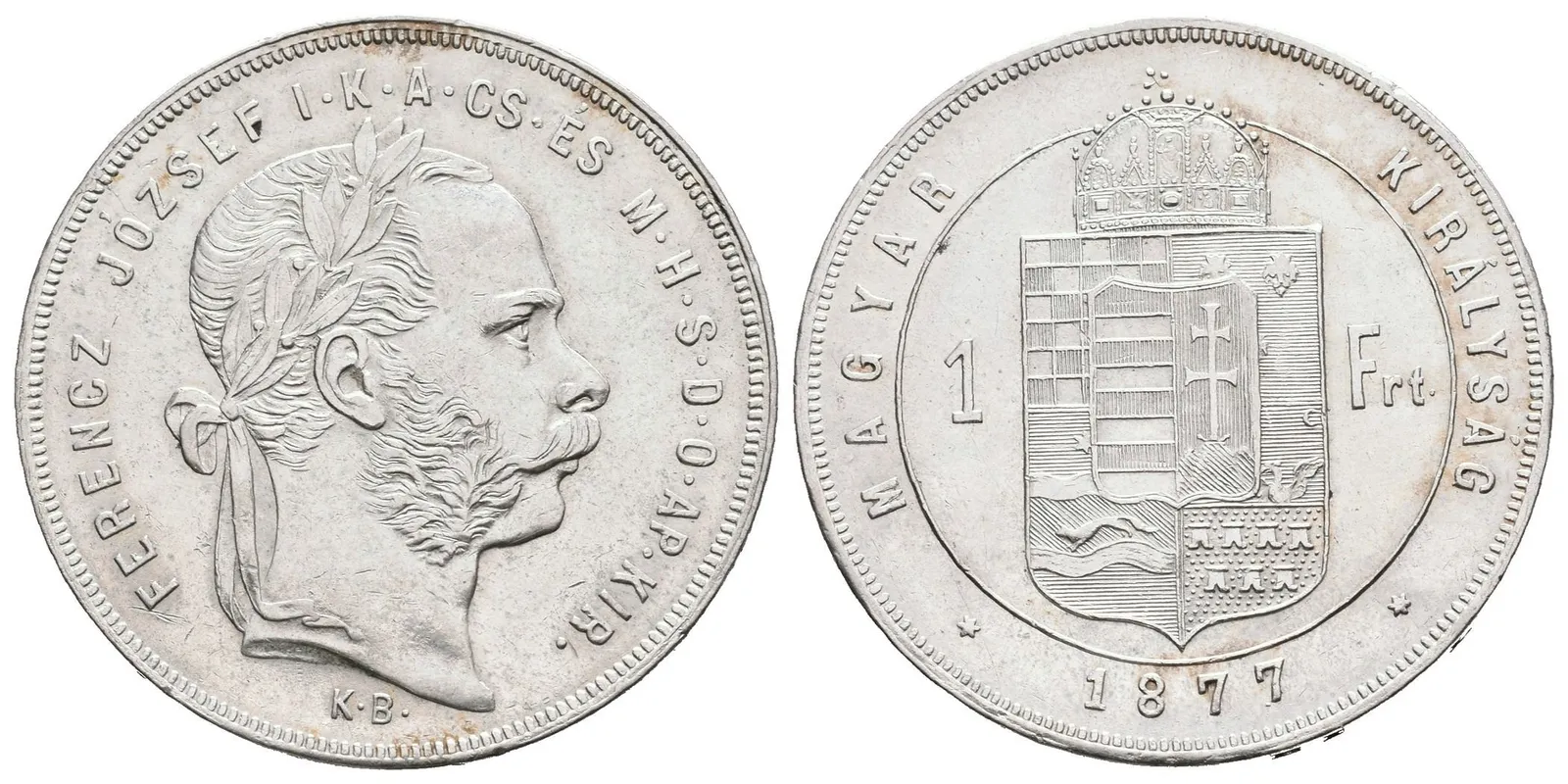 Zlatník 1877 KB, zbytky lesku, patina, rysky — 1